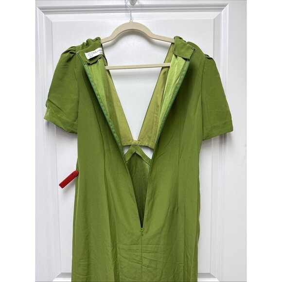 New Mac Duggal Size 10 Green 2630 Embellished Cut Out Gown Dress Prom Cocktail - Picture 9 of 11